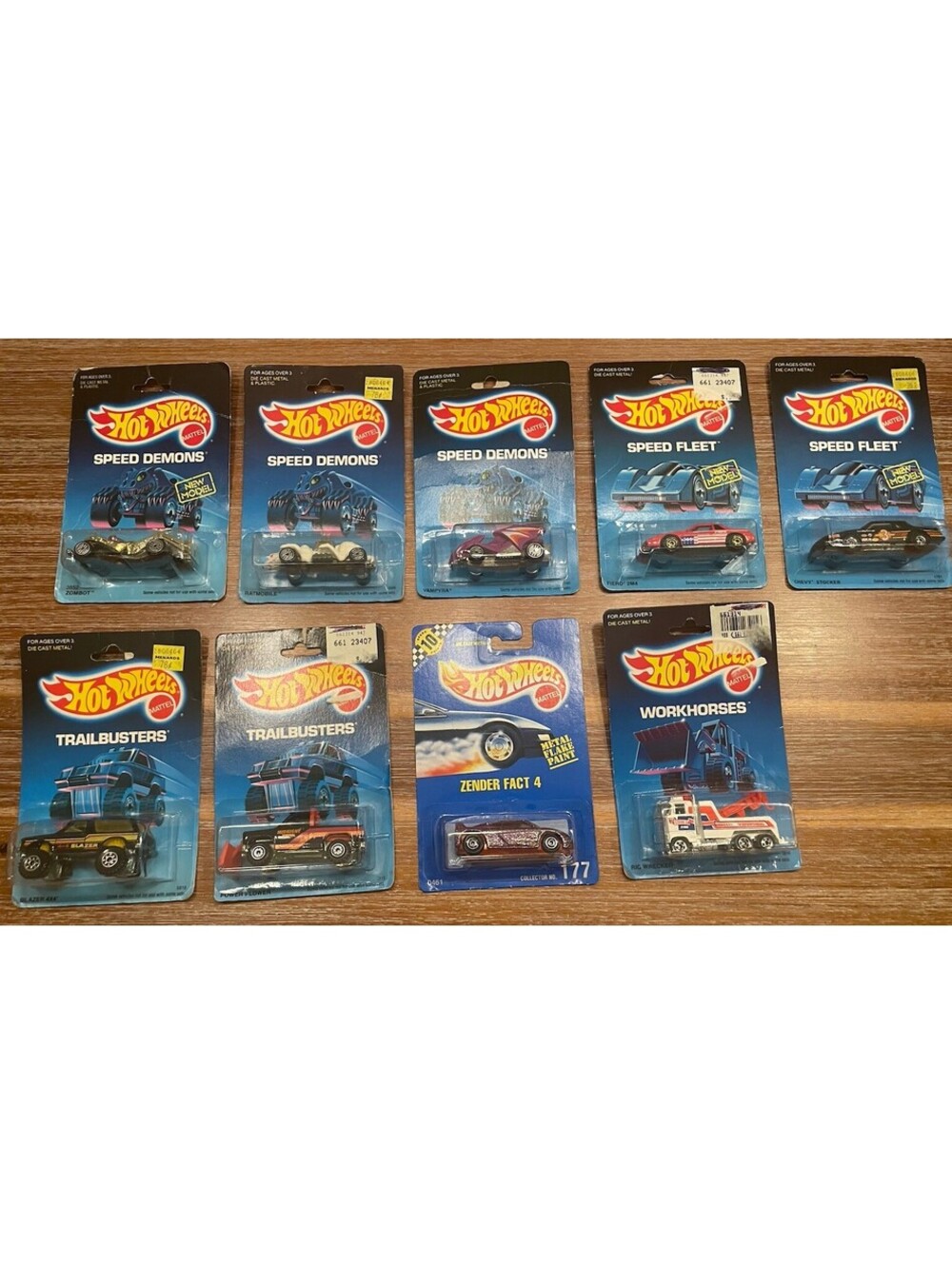 Hot Wheels Lot Of 9 Speed Demons, Speed Fleet, Trailbusters, Work Horse